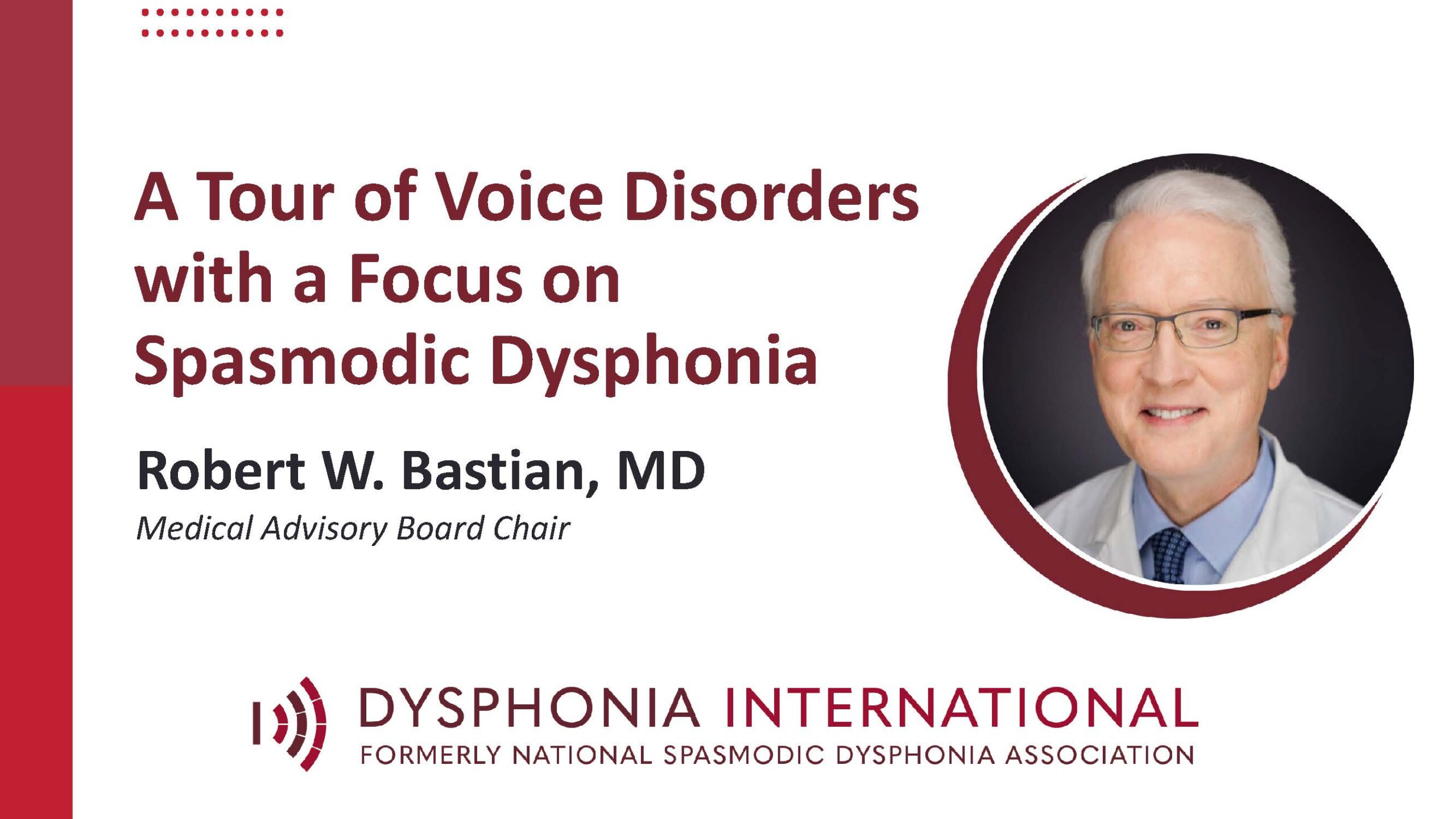 Read more about the article WATCH | Road Map to Voice Disorders with Dr. Robert Bastian