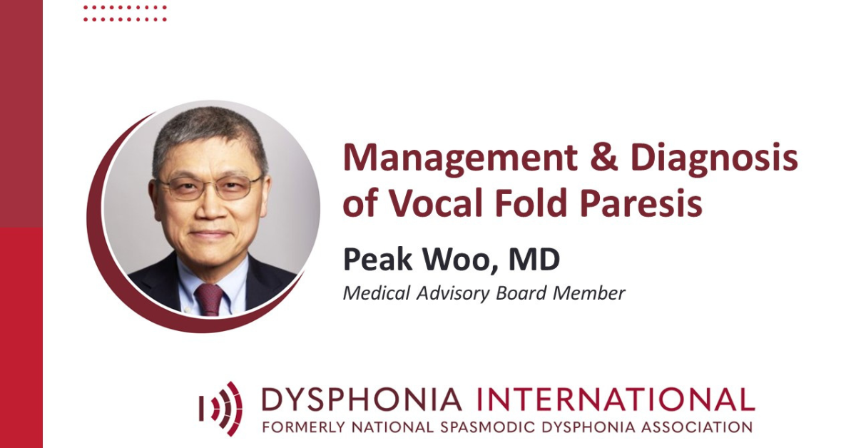 Read more about the article WATCH | Diagnosis and Management of Vocal Fold Paresis/Paralysis with Dr. Peak Woo