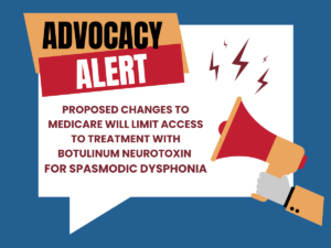 Proposed changes to Medicare will limit access to treatment with botulinum neurotoxin for spasmodic dysphonia