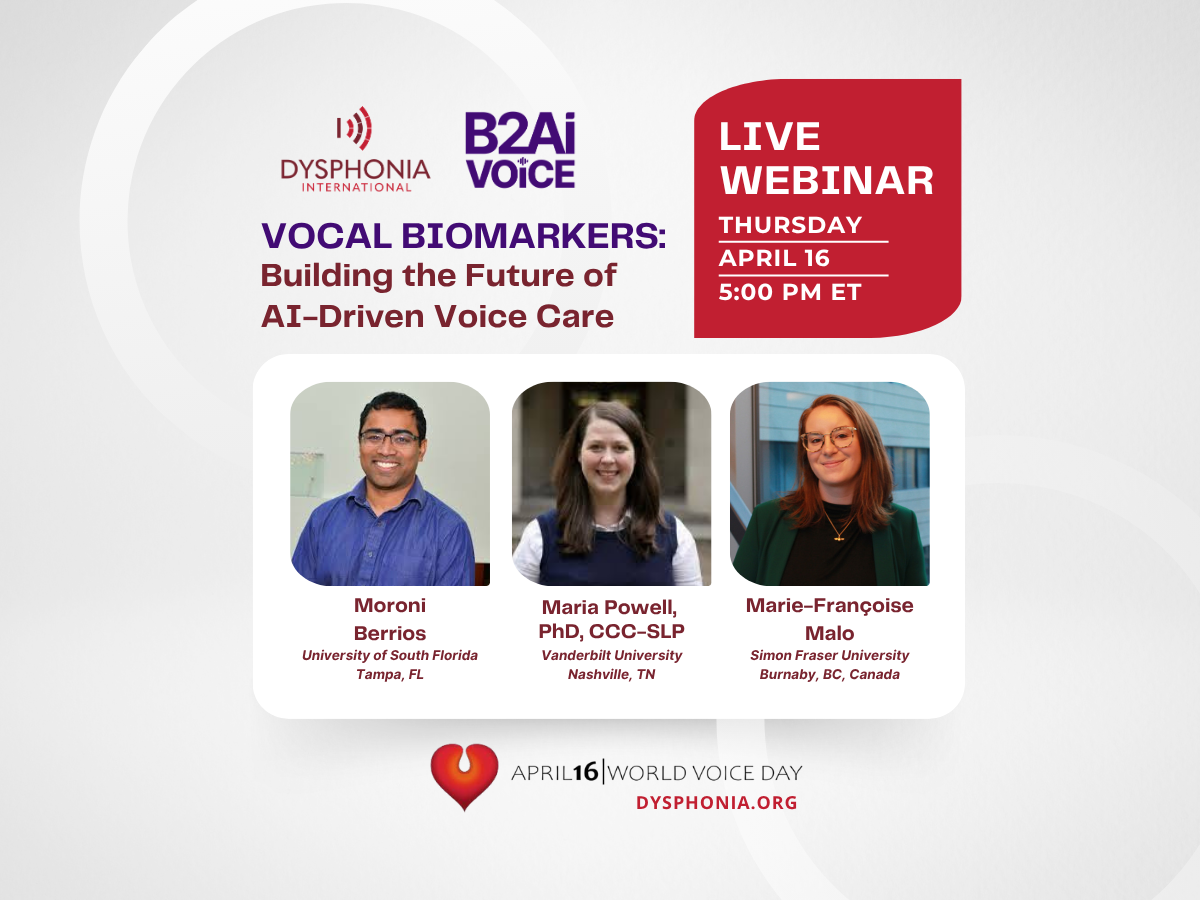 Read more about the article WEBINAR | VOCAL BIOMARKERS